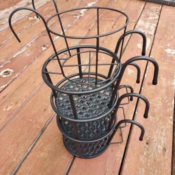 Black Hanging Basket Set - 8 Pack - Picture 2 of 2